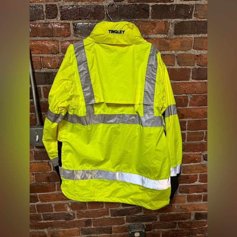 Tingley Hi-Vis Yellow and Black Safety Shell/Jacket Size Large with Tags - Picture 9 of 9